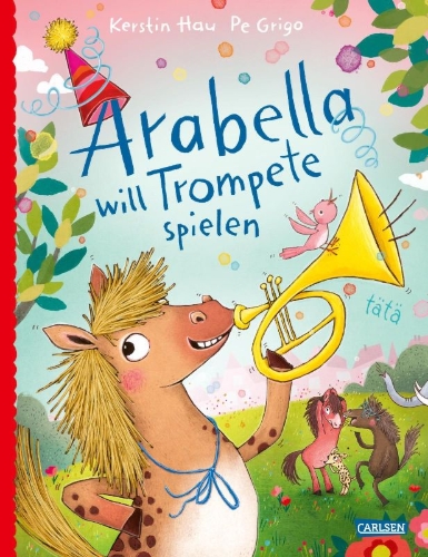 Buchcover und Innenansicht für das Buch: Arabella will Trompete spielen