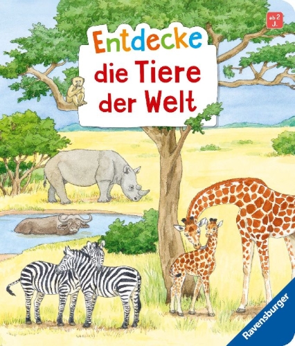 Buchcover und Innenansicht für das Buch: Entdecke die Tiere der Welt