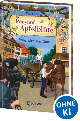 Buchcover und Innenansicht für das Buch: Ponyhof Apfelblüte (Band 25) - Prinz wird zum Star
