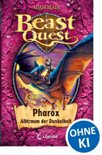 Buchcover und Innenansicht für das Buch: Beast Quest 33 - Pharox, Albtraum der Dunkelheit