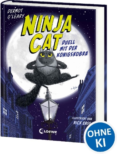 Buchcover und Innenansicht für das Buch: Toto the Ninja Cat and the great Snake Escape
