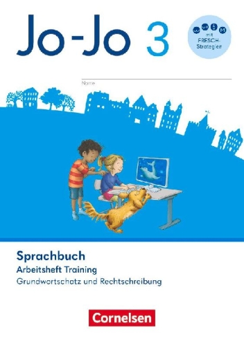 Buchcover und Innenansicht für das Buch: Jo-Jo Sprachbuch 3. Schuljahr - Allgemeine Ausgabe 2024 - Arbeitsheft Training: Grundwortschatz und Rechtschreibung