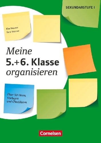 Buchcover und Innenansicht für das Buch: Meine 5.+ 6. Klasse organisieren