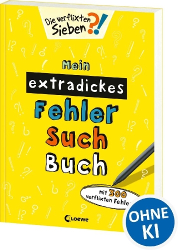 Buchcover und Innenansicht für das Buch: Mein extradickes Fehler-Such-Buch (gelb)