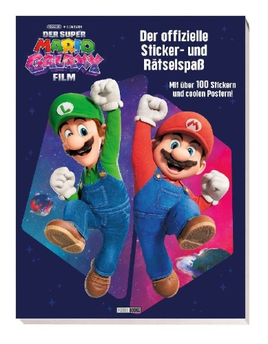 Buchcover und Innenansicht für das Buch: The Super Mario Galaxy Movie Official Activity Book