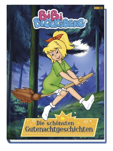 Buchcover und Innenansicht für das Buch: Bibi Blocksberg: Die schönsten Gutenachtgeschichten