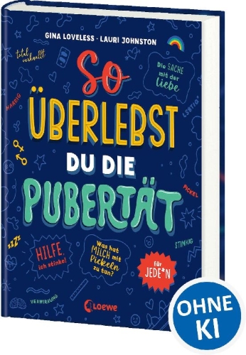 Buchcover und Innenansicht für das Buch: Puberty Is Gross But Also Really Awesome