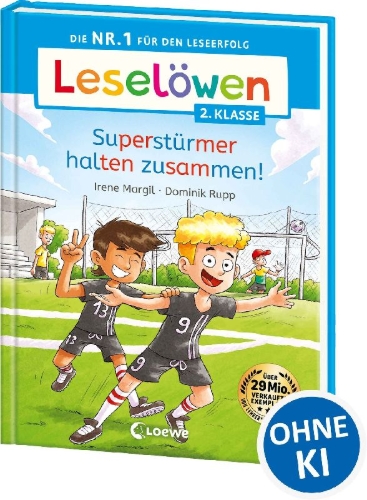 Buchcover und Innenansicht für das Buch: Leselöwen 2. Klasse - Superstürmer halten zusammen!