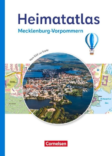 Buchcover und Innenansicht für das Buch: Heimatatlas für die Grundschule - Vom Bild zur Karte - Mecklenburg-Vorpommern