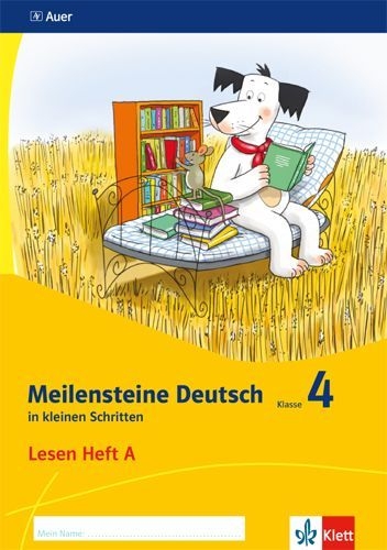 Buchcover und Innenansicht für das Buch: Meilensteine. Deutsch in kleinen Schritten. Lesestrategien Heft 1. Klasse 4. Ausgabe ab 2017