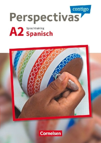 Buchcover und Innenansicht für das Buch: Perspectivas contigo A2 - Sprachtraining