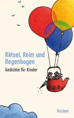 Buchcover und Innenansicht für das Buch: Rätsel, Reim und Regenbogen. Gedichte für Kinder