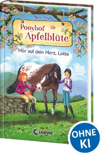 Buchcover und Innenansicht für das Buch: Ponyhof Apfelblüte (Band 17) - Hör auf dein Herz, Lotte