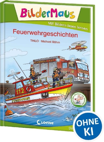 Buchcover und Innenansicht für das Buch: Bildermaus - Feuerwehrgeschichten