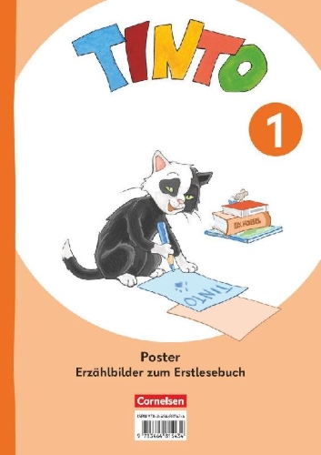 Buchcover und Innenansicht für das Buch: Tinto 1. Schuljahr - Ausgabe 2026 - Poster: Erzählbilder zum Erstlesebuch - 6 Stück im Paket, zweiseitig bedruckt