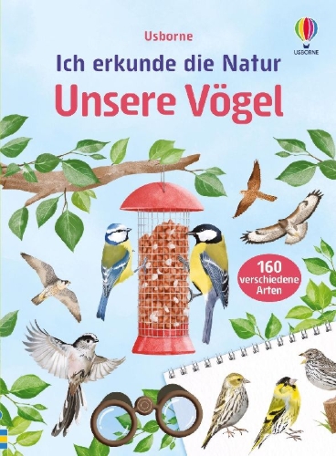 Buchcover und Innenansicht für das Buch: Ich erkunde die Natur: Unsere Vögel