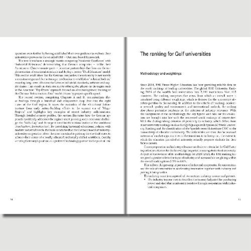 Buchcover und Innenansicht für das Buch: The Education Revolution in the Gulf and German Industry