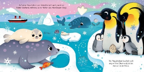 Buchcover und Innenansicht für das Buch: Klänge der Natur: Was hörst du bei den Tierkindern?