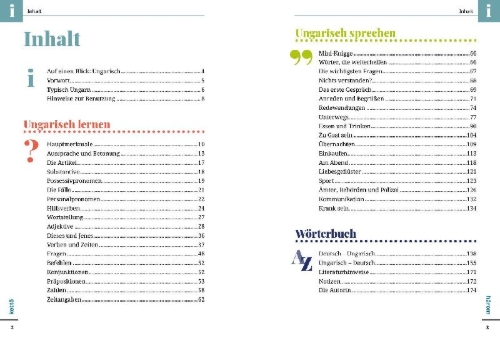 Buchcover und Innenansicht für das Buch: Reise Know-How Sprachführer  Ungarisch - Wort für Wort