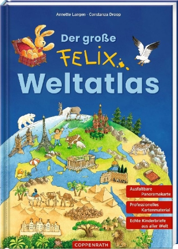Buchcover und Innenansicht für das Buch: Der große Felix-Weltatlas