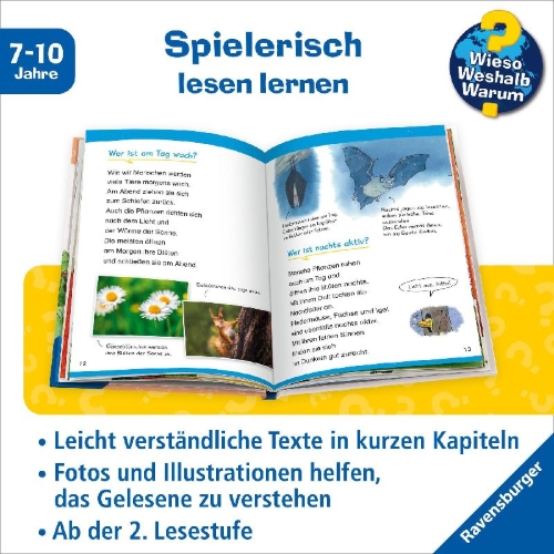 Buchcover und Innenansicht für das Buch: Wieso? Weshalb? Warum? Erstleser, Band 10 - In der Natur