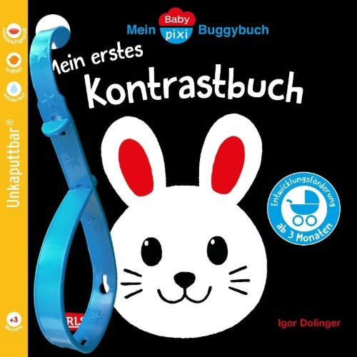 Buchcover und Innenansicht für das Buch: Baby Pixi (unkaputtbar) 181: Mein Baby-Pixi-Buggybuch: Mein erstes Kontrastbuch ab 3 Monaten