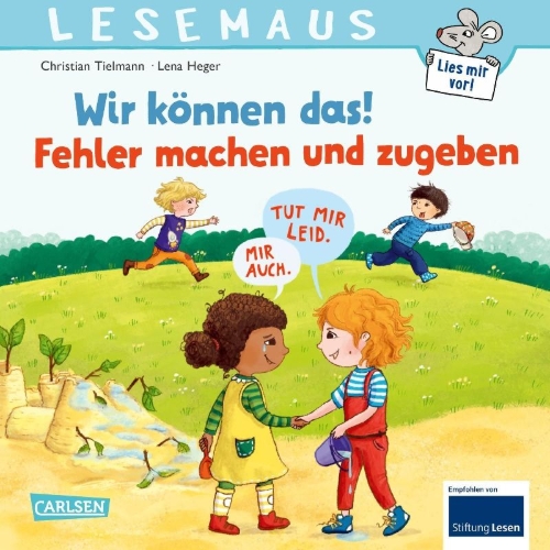 Buchcover und Innenansicht für das Buch: LESEMAUS 134: Wir können das! Fehler machen und zugeben