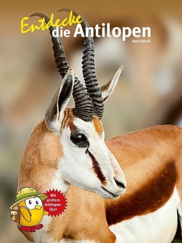 Buchcover und Innenansicht für das Buch: Entdecke die Antilopen