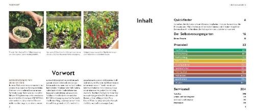 Buchcover und Innenansicht für das Buch: Quickfinder Hochbeet und Gemüsegarten