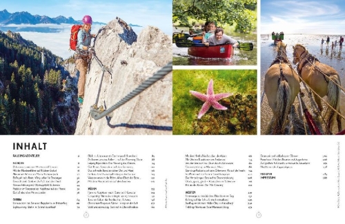 Buchcover und Innenansicht für das Buch: LONELY PLANET Bildband Legendäre Outdoorabenteuer in Deutschland