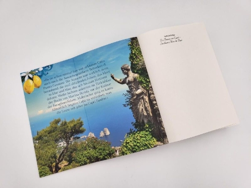 Buchcover und Innenansicht für das Buch: Die Frauen von Capri - Im blauen Meer der Tage