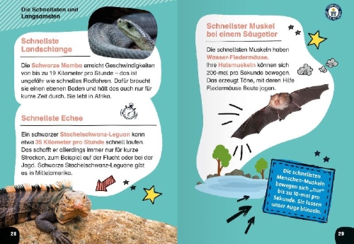 Buchcover und Innenansicht für das Buch: Guinness World Records - Tiere