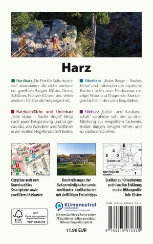 Buchcover und Innenansicht für das Buch: Harz - Der Reiseführer