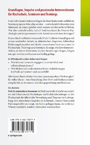 Buchcover und Innenansicht für das Buch: Positive Psychologie und Didaktik