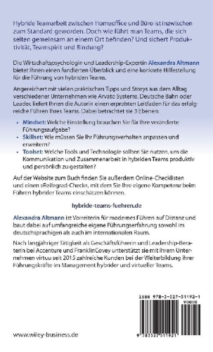 Buchcover und Innenansicht für das Buch: Hybride Teams erfolgreich führen