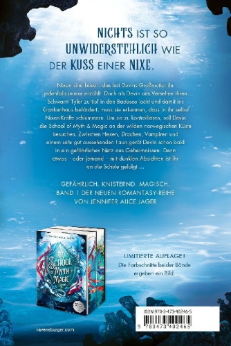 Buchcover und Innenansicht für das Buch: School of Myth & Magic, Band 1 - Der Kuss der Nixe