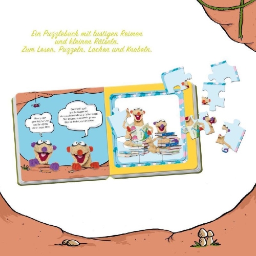Buchcover und Innenansicht für das Buch: Trötsch Jan und Henry Puzzlebuch mit 4 Puzzle