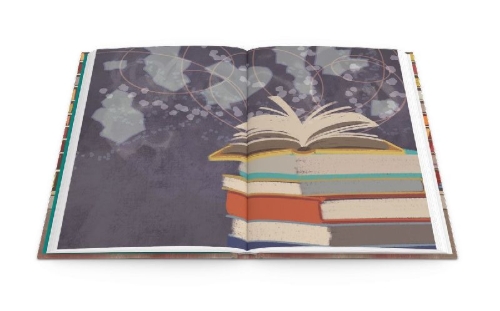 Buchcover und Innenansicht für das Buch: Magie des Lesens