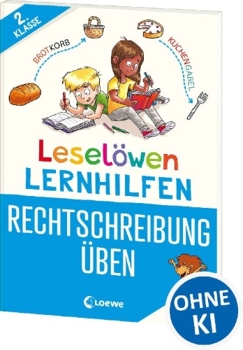 Buchcover und Innenansicht für das Buch: Leselöwen Lernhilfen - Rechtschreibung üben - 2. Klasse