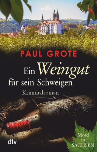 Buchcover und Innenansicht für das Buch: Ein Weingut für sein Schweigen