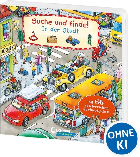 Buchcover und Innenansicht für das Buch: Suche und Finde! - In der Stadt