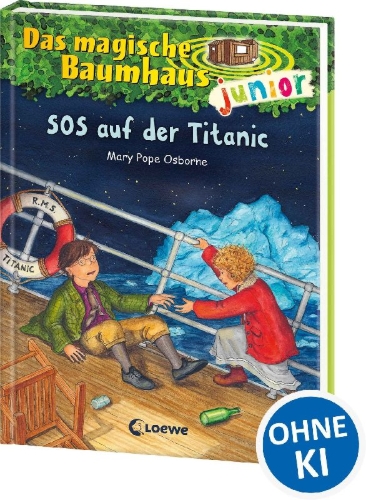 Buchcover und Innenansicht für das Buch: Das magische Baumhaus junior (Band 20) - SOS auf der Titanic