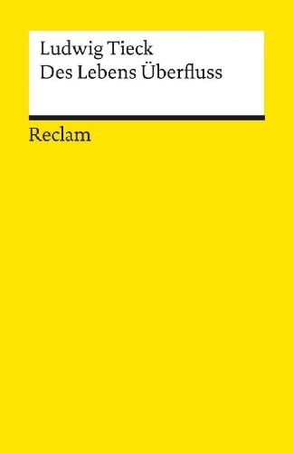 Buchcover und Innenansicht für das Buch: Des Lebens Überfluss. Novelle
