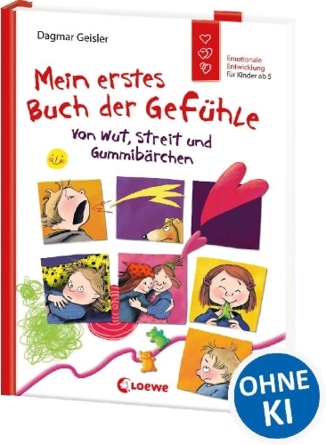 Buchcover und Innenansicht für das Buch: Mein erstes Buch der Gefühle - Von Wut, Streit und Gummibärchen