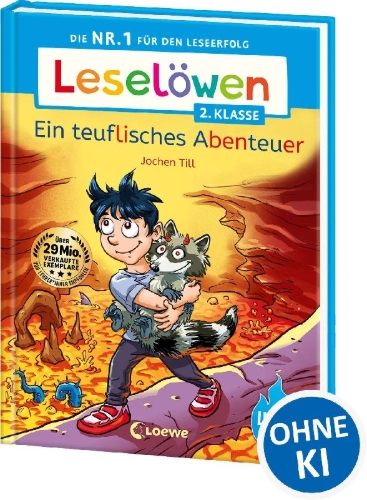 Buchcover und Innenansicht für das Buch: Leselöwen 2. Klasse - Ein teuflisches Abenteuer