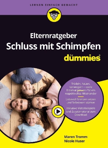 Buchcover und Innenansicht für das Buch: Elternratgeber Schluss mit Schimpfen für Dummies