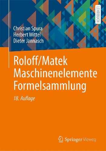 Buchcover und Innenansicht für das Buch: Roloff/Matek Maschinenelemente Formelsammlung