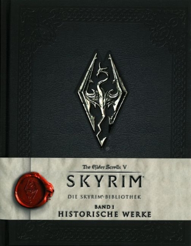 Buchcover und Innenansicht für das Buch: The Elder Scrolls V: Skyrim - The Skyrim Library, Vol. I: The Histories