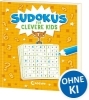 Buchcover und Innenansicht für das Buch: Sudokus für clevere Kids 7+ [gelb]