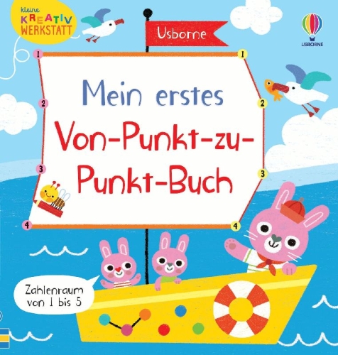 Buchcover und Innenansicht für das Buch: Kleine Kreativ-Werkstatt - Mein erstes Von-Punkt-zu-Punkt-Buch